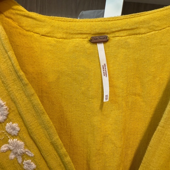 Free People Yellow Floral Midi Dress - Picture 3 of 4